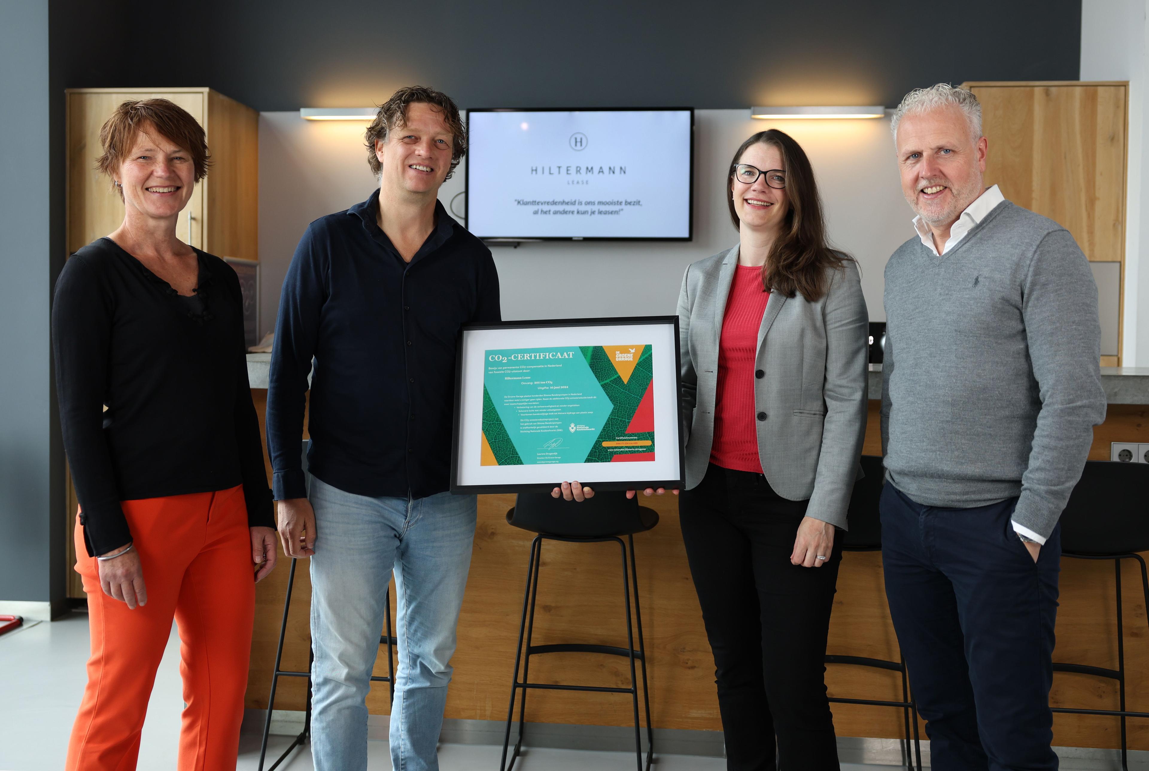 Hiltermann Lease ontvangt eerste Nederlandse CO2-certificaat