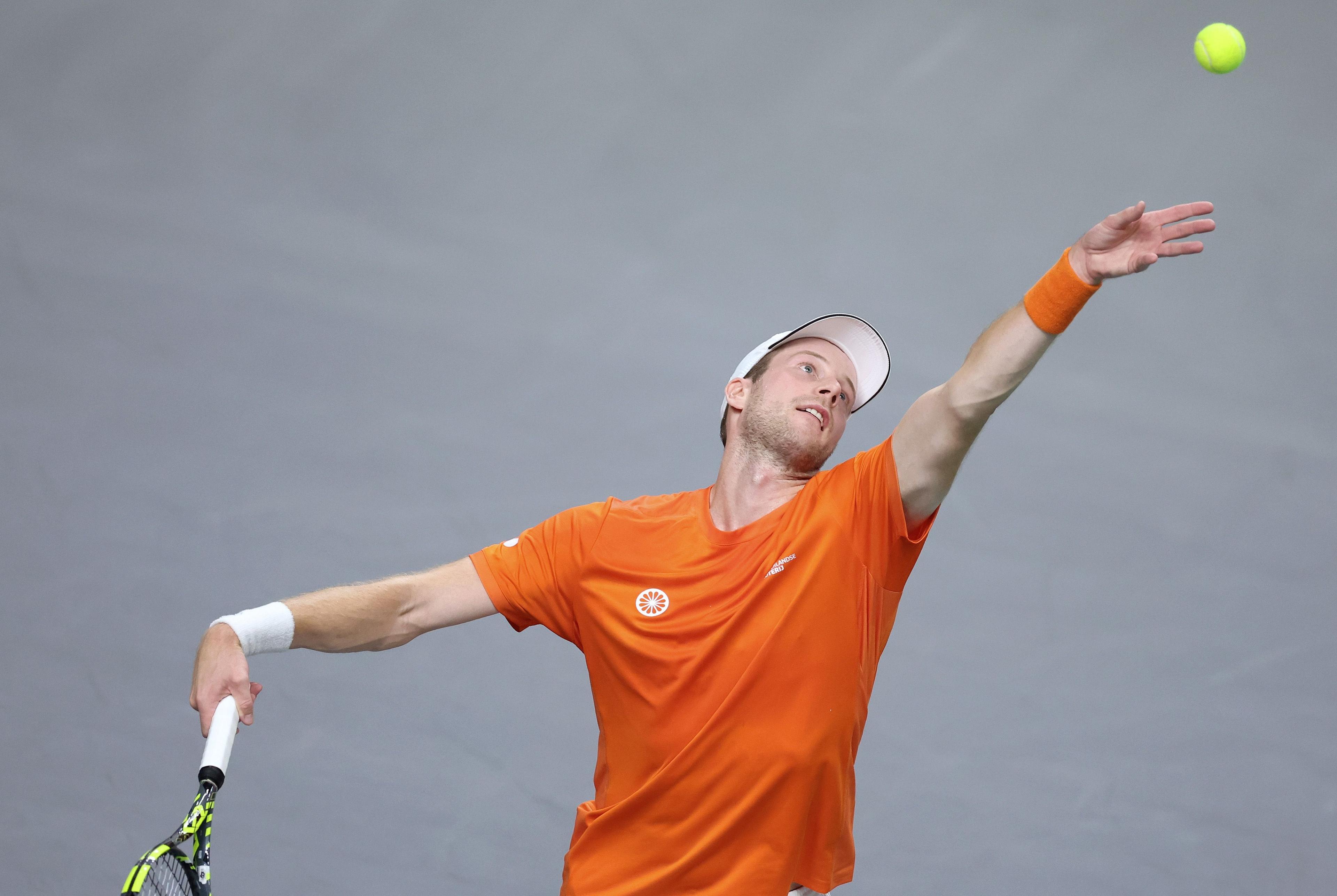 Botic van de Zandschulp in tenniswedstrijd