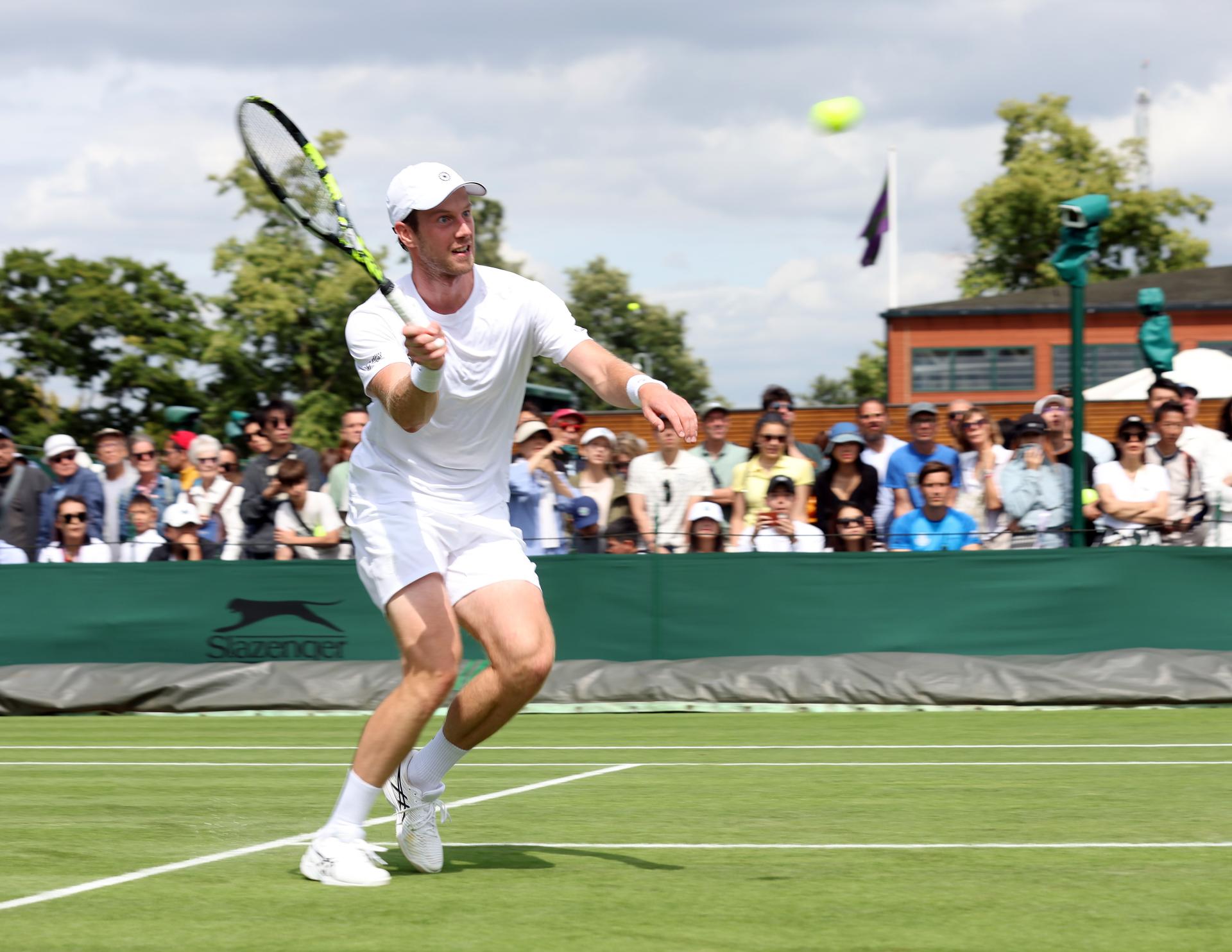 foto van botic van de zandschulp tijdens een tenniswedstrijd